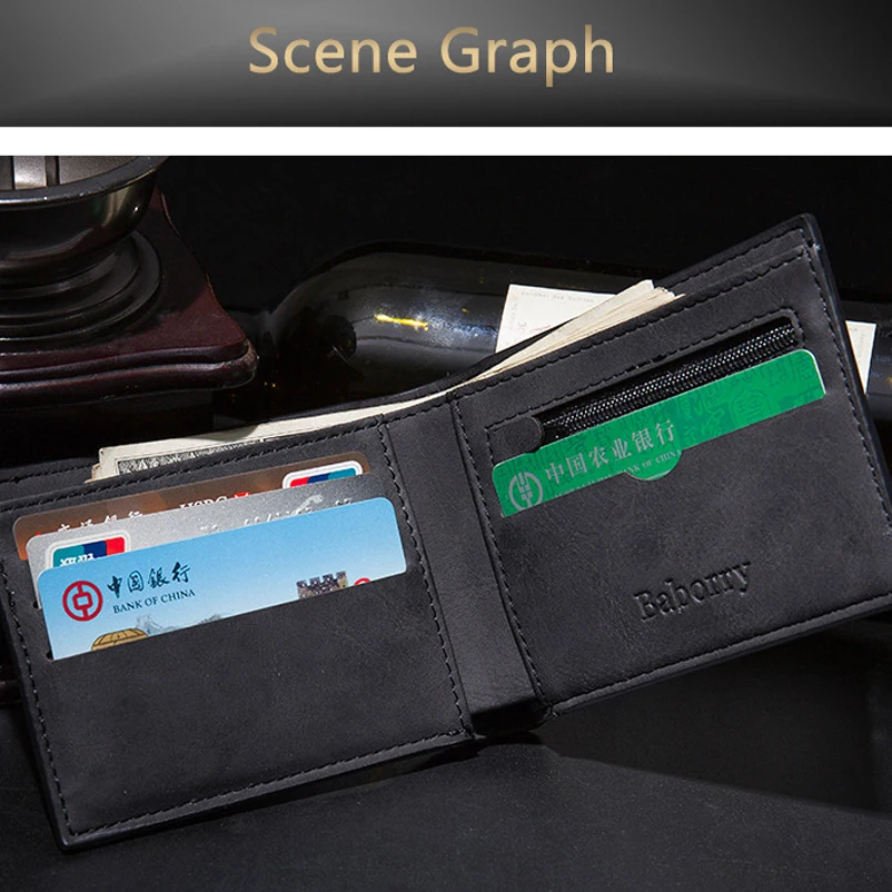 Мужской бумажник наивысшего качества двойной складной простой Повседневный стиль короткий маленький мужской кошелёк
