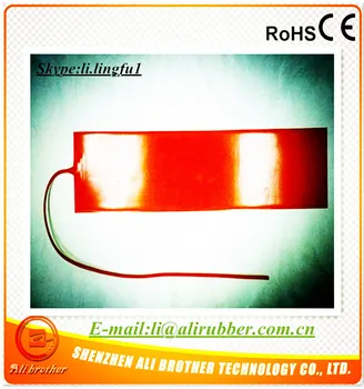 

Silicone Rubber Heater 230v 1800w 200*800*1.5mm adhesive 1face 100k thermistor 1000mm lead wire come out from short side