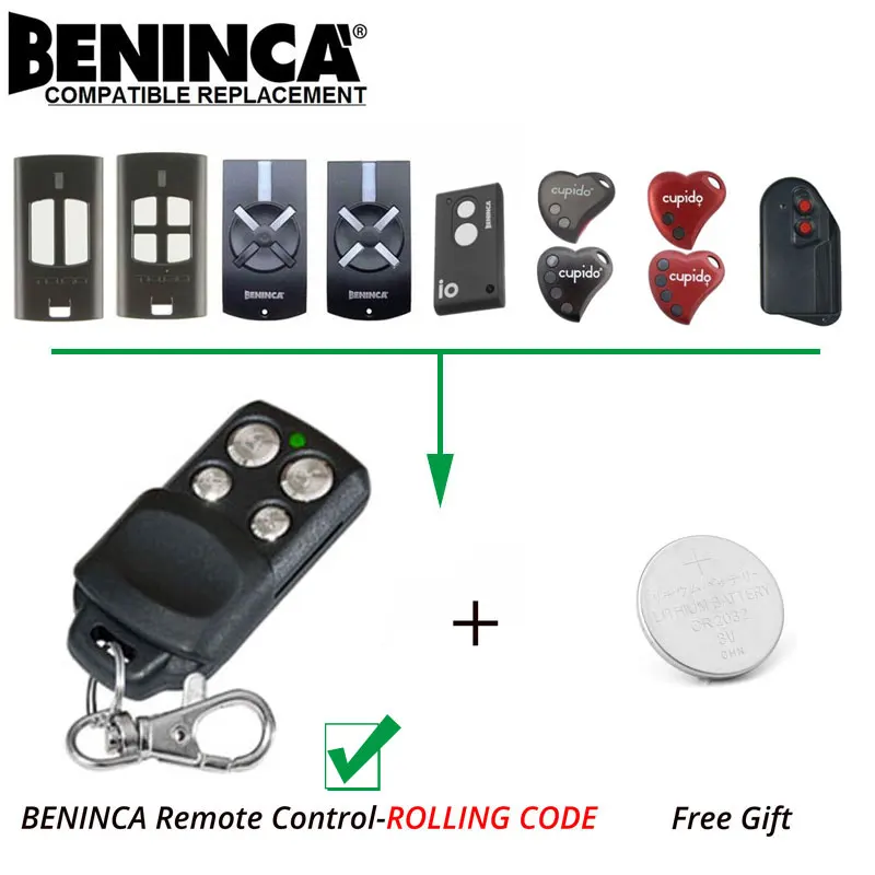 

2ps 4 Button Beninca Rolling Code WV Gates Opener replacement Remote Key Fob ,Not Fixed Code