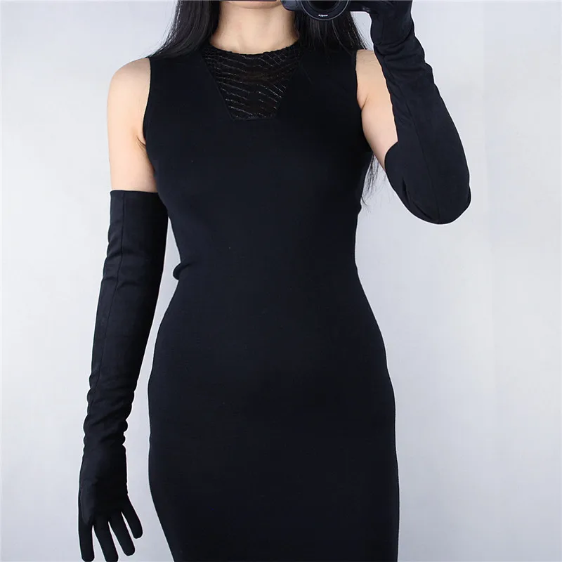 New Style Suede Gloves Fashion 60cm Long Matte Brushed Suede Leather Gloves Unlined Evening vestido Women Mittens TB61-1 New Style Suede Gloves Fashion 60cm Long Matte Brushed Suede Leather Gloves Unlined Evening vestido Women Mittens TB61-1