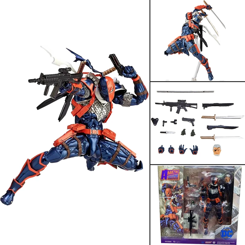 6inch DC Amazing Yamaguchi Revoltech Series NO.11 Deathstroke Action Figure Model Toy Doll Gift