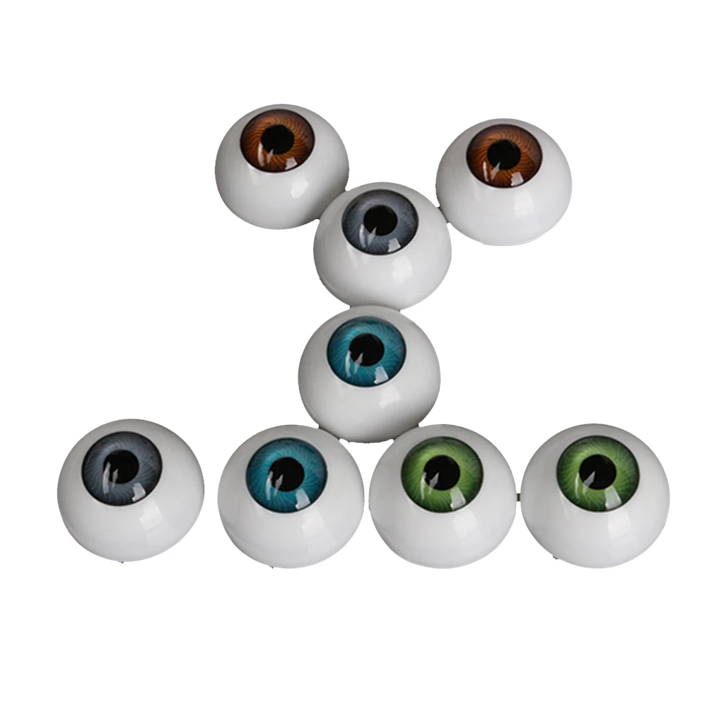 Mxfans 8PCS 26mm Half Round Acrylic Doll Bear Craft Plastic Eyes