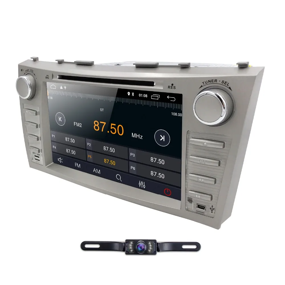 Flash Deal 8" 2 Din Android 8.1 Car DVD Radio For Toyota Camry AURION 2007 2008 2009 2010 2011 Stereo Gps Navigation SWC 2GB RAM+Camera+Map 4