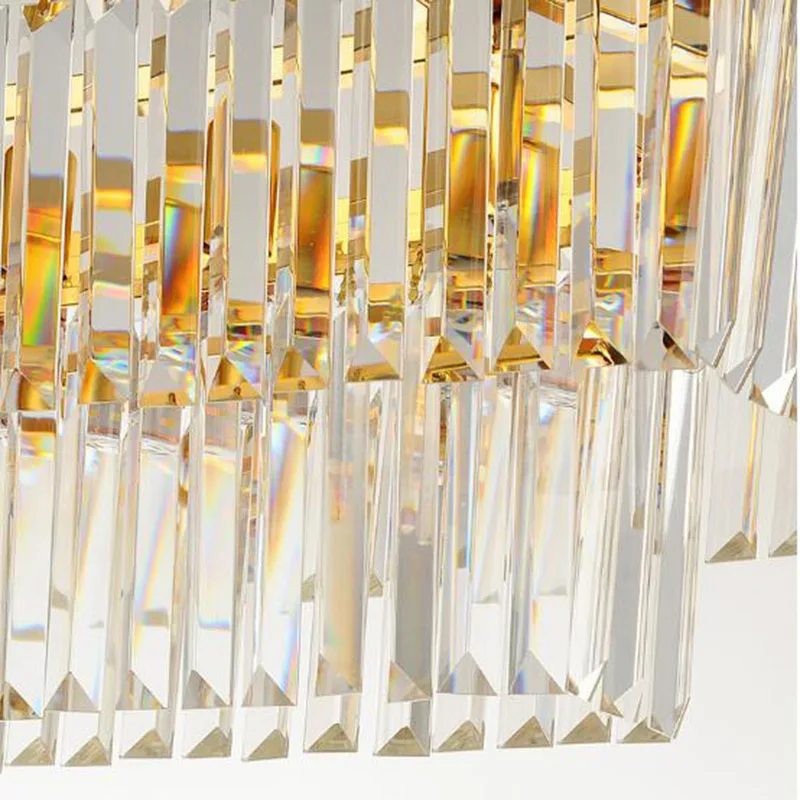 Прямоугольная люстра для столовой хрустальные люстры Золотой пост современные дизайнерские лампы бар хрустальная лампа для гостиной