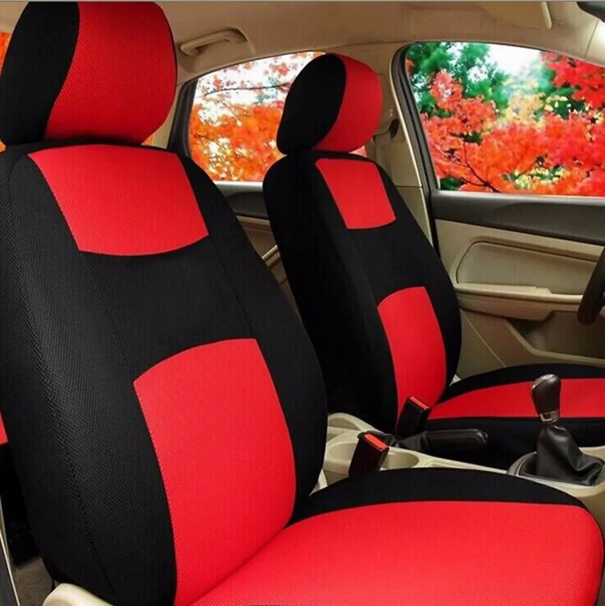 Универсальные автомобильные Чехлы только для всех автомобильных чехлов на заднее сиденье черный+ красный/серый/синий/бежевый/розовый/зеленый дышащий материал