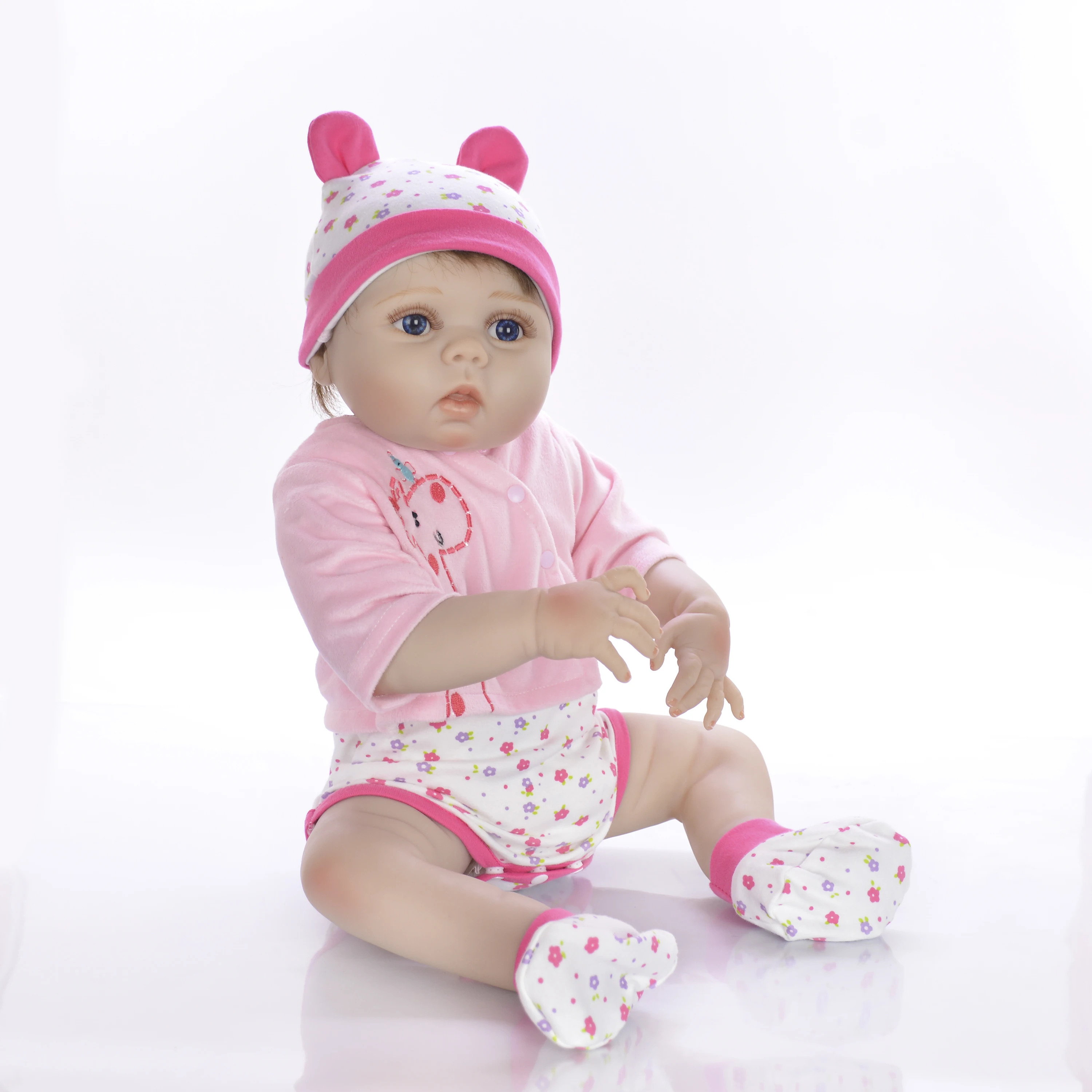 Новый дизайн 23 'ཱུ см силикона Reborn Baby Doll полный винил Реалистичная девушка