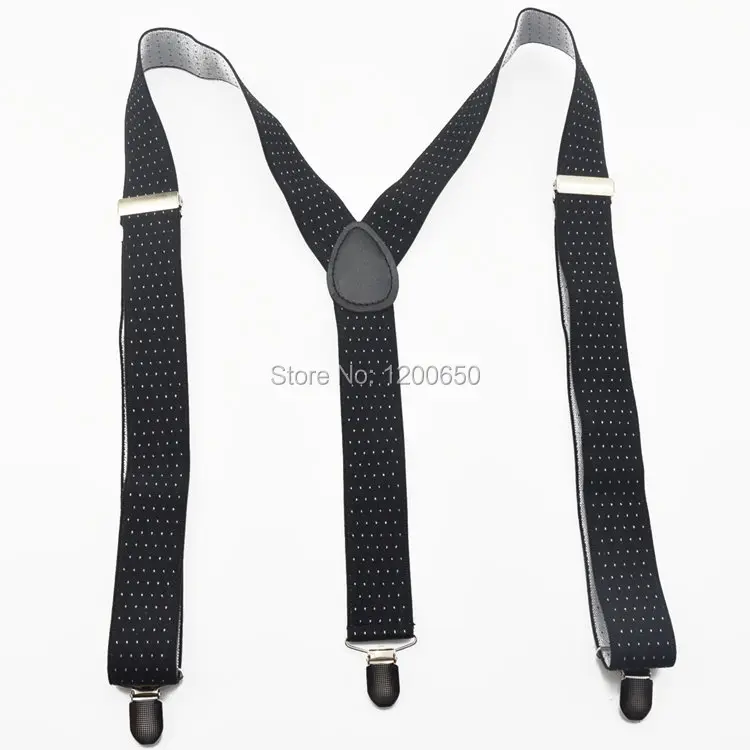 Wide Black Clip-On Suspenders, In stock!