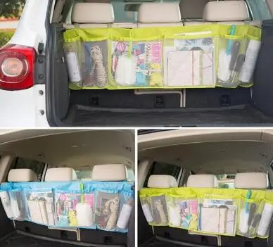 Прочный автомобиль Организатор Вернуться задний багажник сиденье эластичные держатель строки сетей сетчатый карман клетка для переноски сумка для хранения в автомобиле Accessorriess