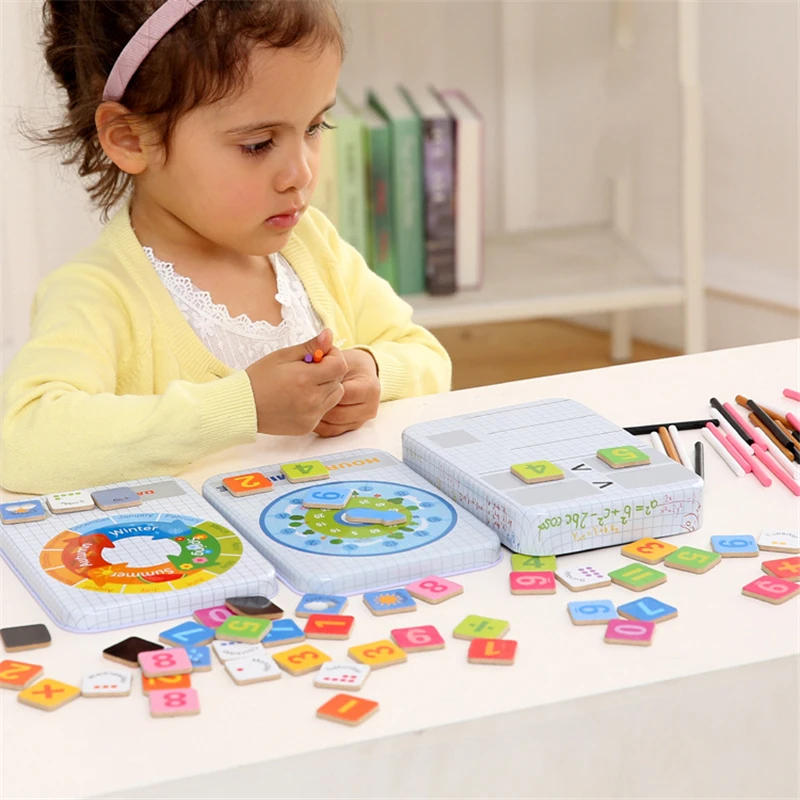 Eva2king niños Juguetes de Montessori matemáticas aritmética operación Oyuncak Montessori Educativo juguete Educativo de madera de Juguetes