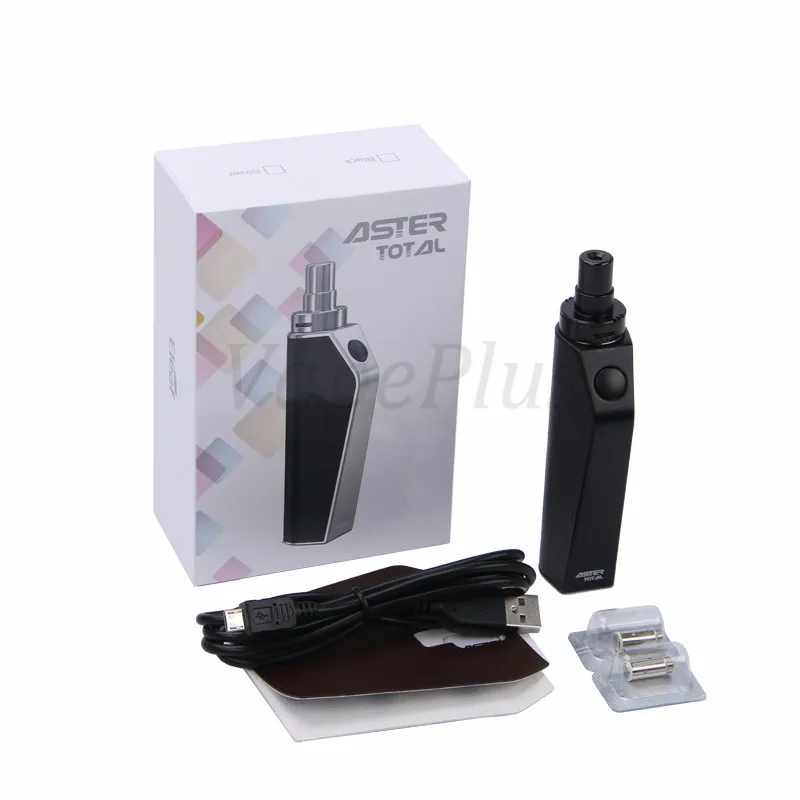 Original Electronic cigarette Eleaf ASTER Total Kit 2ml Capacity 1600mAh Aster Total Battery Bypass Mode with IC head 55