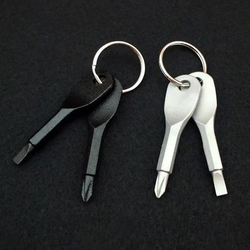 Portable Stainless Steel Keychain New Arrival Flathead Head Key Ring