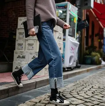 9/10 Length Loose Maternity Jeans 2019 Spring New Straight Crimping Pregnancy Loose Pants Trousers for Pregnant Women SH-S274