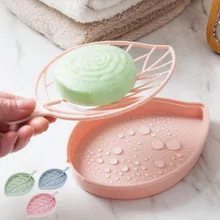

VP Soap Dish Soap Box Soap Holder Tree Leaf Dishes Bath Storage Bathroom Accessories Fixtures Container Home Kitchen D4