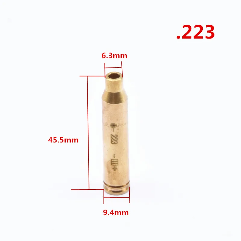 Лазерный латунный медный boresight CAL 7 мм 38 303 30 12GA 8X57JRS 223 картридж Диаметр sighter для регулировки прицела охоты