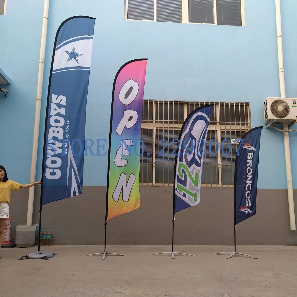 Digital Printing Stock Windless Swooper Flag For Sport Team