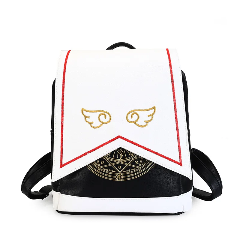 Женский рюкзак с принтом SAKURA Kawaii школьный Sakura и крыльями ангела|backpack with|kawaii
