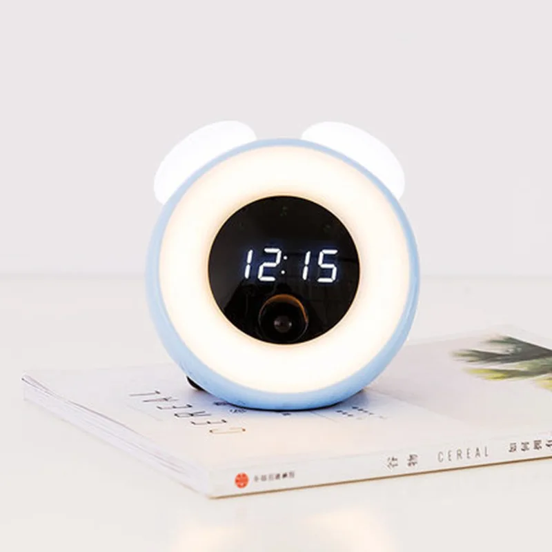 

Creative alarm clock night light Children's bedroom intelligent timing bedside night light led sensor with sleep light