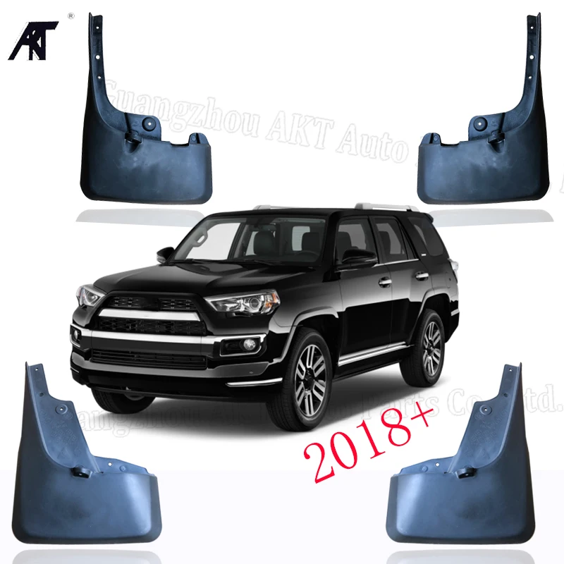 

Black Front &Rear Mud Fender Flaps Splash Guard Mudflaps Mudguard Cover Trim For Toyota 4 RUNMER 2018 2019