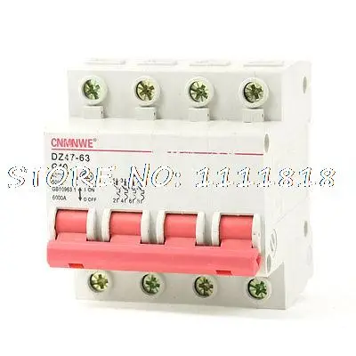 

6000A Breaking Capacity Four Poles Mini Circuit Breaker AC 400V 40Amp