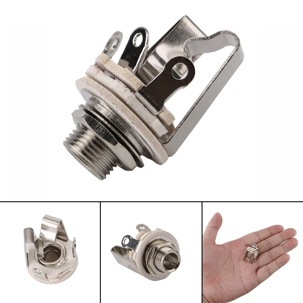 

Homeland Jack 6.5 Two-Channel Audio Cable Connector Plug Socket With A Switch Stereo 6.5 Female Metal For Guitar