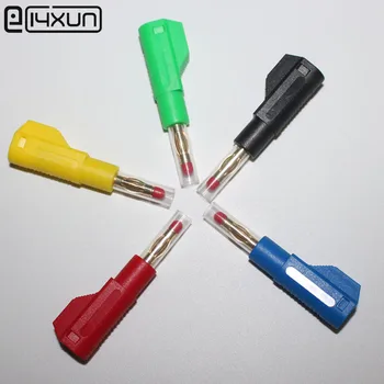 

50pcs 32A 600V 4mm Banana Plug Gold Plated Retractable Stackable Connector Soldering Type High Quality