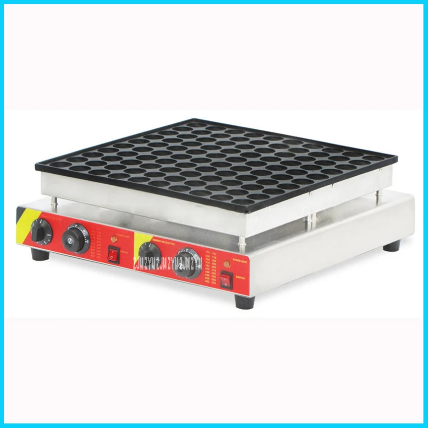 

1PC NP-545 Commercial Use 220 V/ 50hz Pancake Maker Non-stick Maker Mini Waffle Baker Machine 3200W,Stainless steel Pancake