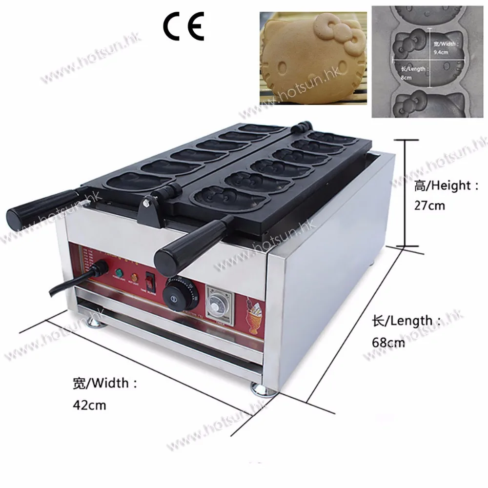 

Free Shipping 304 Stainless Steel Commercial 110V 220V Electric Mini Cartoon Animal Shaped Waffle Iron Maker Machine