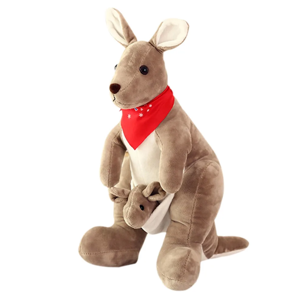Kawaii Stuffed Toys 35cm/75cm Baby Australian Kangaroo Animal Plush Lovely Toy Cute Gift for
