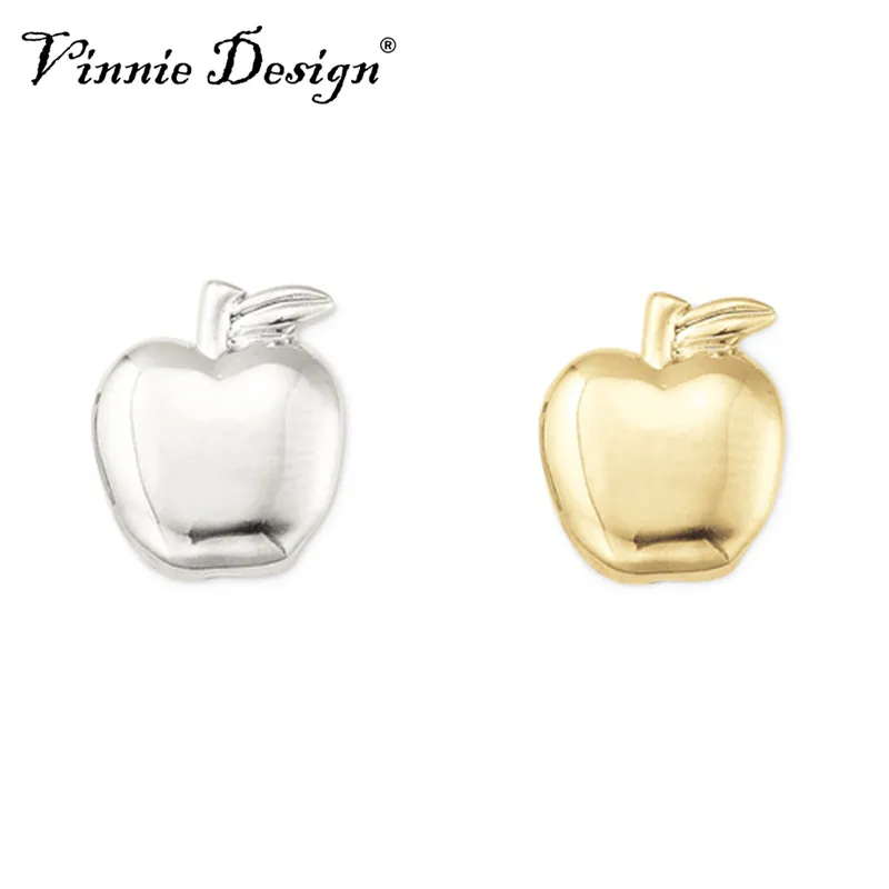 

Vinnie Design Jewelry Apple Slide Charms fit on Keepers Bracelets Keys for Wrap Bracelet 10pcs/lot