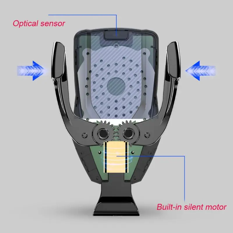 

Optical Automatic Clamping 10W Qi Wireless Car Charger Air Vent+Suction Phone Holder Charging Mount Bracket For iphone Samsung