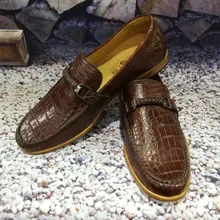 2018 new 100 Genuine real genuine crocodil belly skin men business shoe luxury quality men fashion