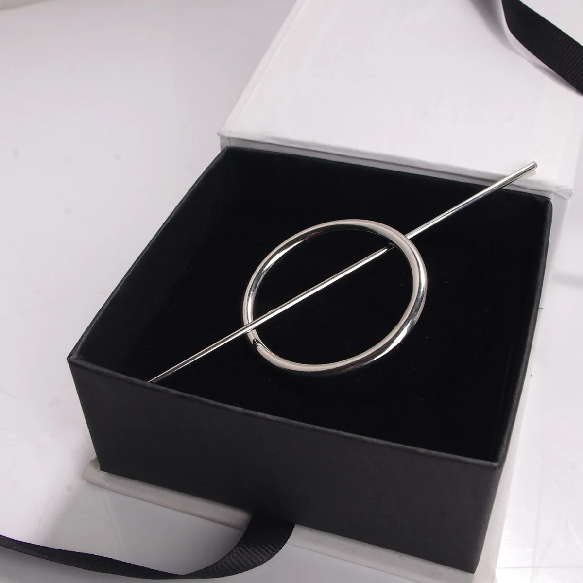 Fashion hair accessories geometric round hollow hairpin headwear circle hairpin jewelry