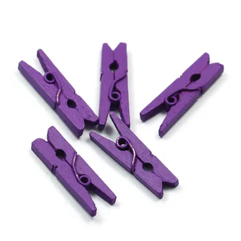 

Hot Sale 20PCS Mini Colored Wooden Clips For Photo Clips Clothespin Craft Decoration Clips Pegs 25mm x 4mm