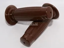7/8 braun Motorrad Vintage Lenker Grip für Harley Honda Suzuki Yamaha Kawasaki