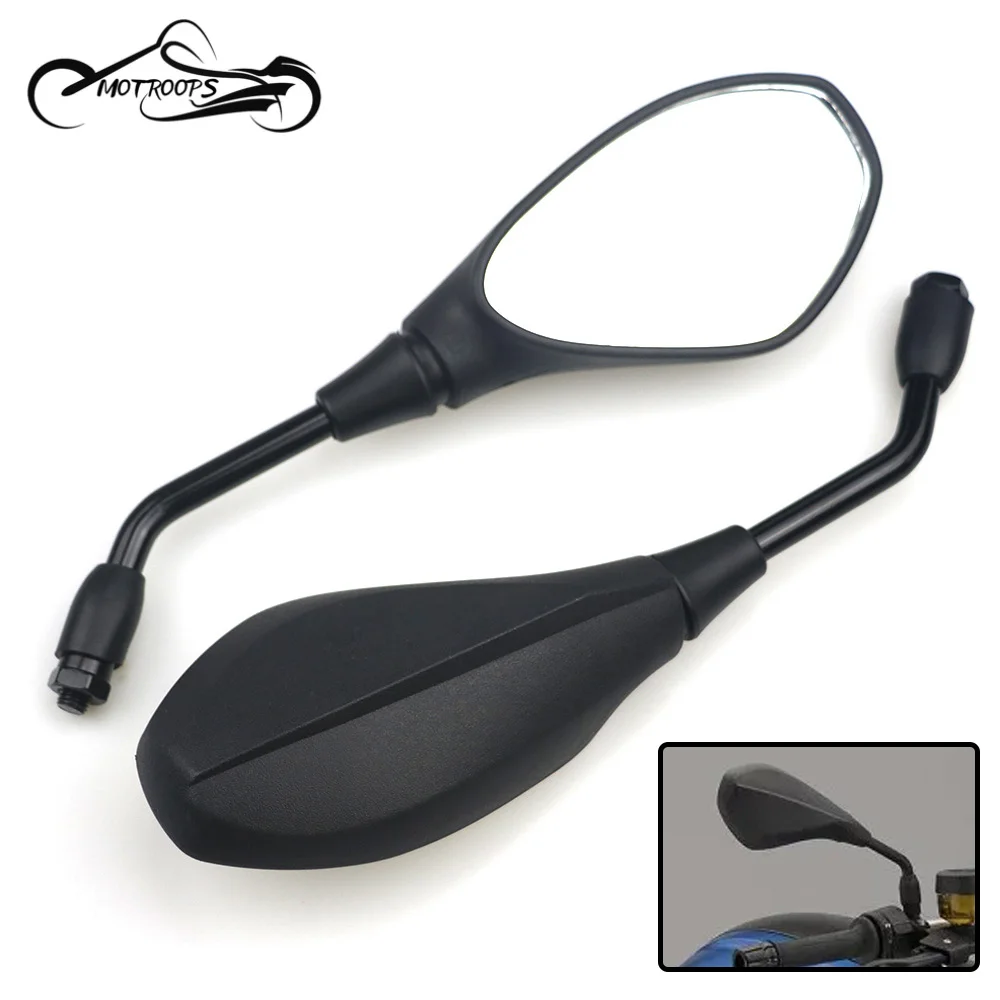 

Black Motorcycle Handlebar Mirrors Aluminum Irregular Rear View Side Mirror 10mm Universal for BMW F800GS F800R S1000R F650GS