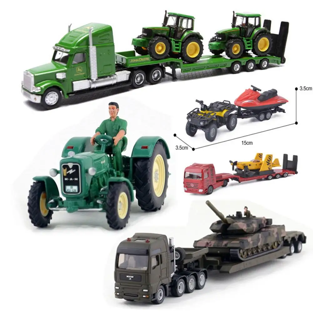 

LeadingStar Simulate Alloy Vehicle Model Trailer Platform Truck Tractor Kids Toy Gift Collection