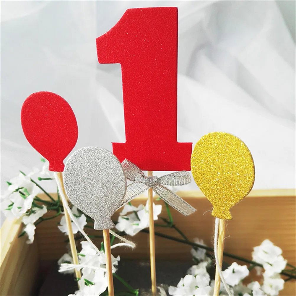 new number one babyshower gold pink glitter numbers