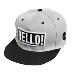 Летняя мода Snapback вышивки Мальчик Хип-хоп шляпа Регулируемый Бейсбол Кепки унисекс высокое качество Прямая доставка