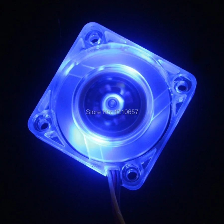

5 Pieces Lot 40mm 4cm DC 12V 3Pin Blue LED Light Case Brushless Cooling Fan