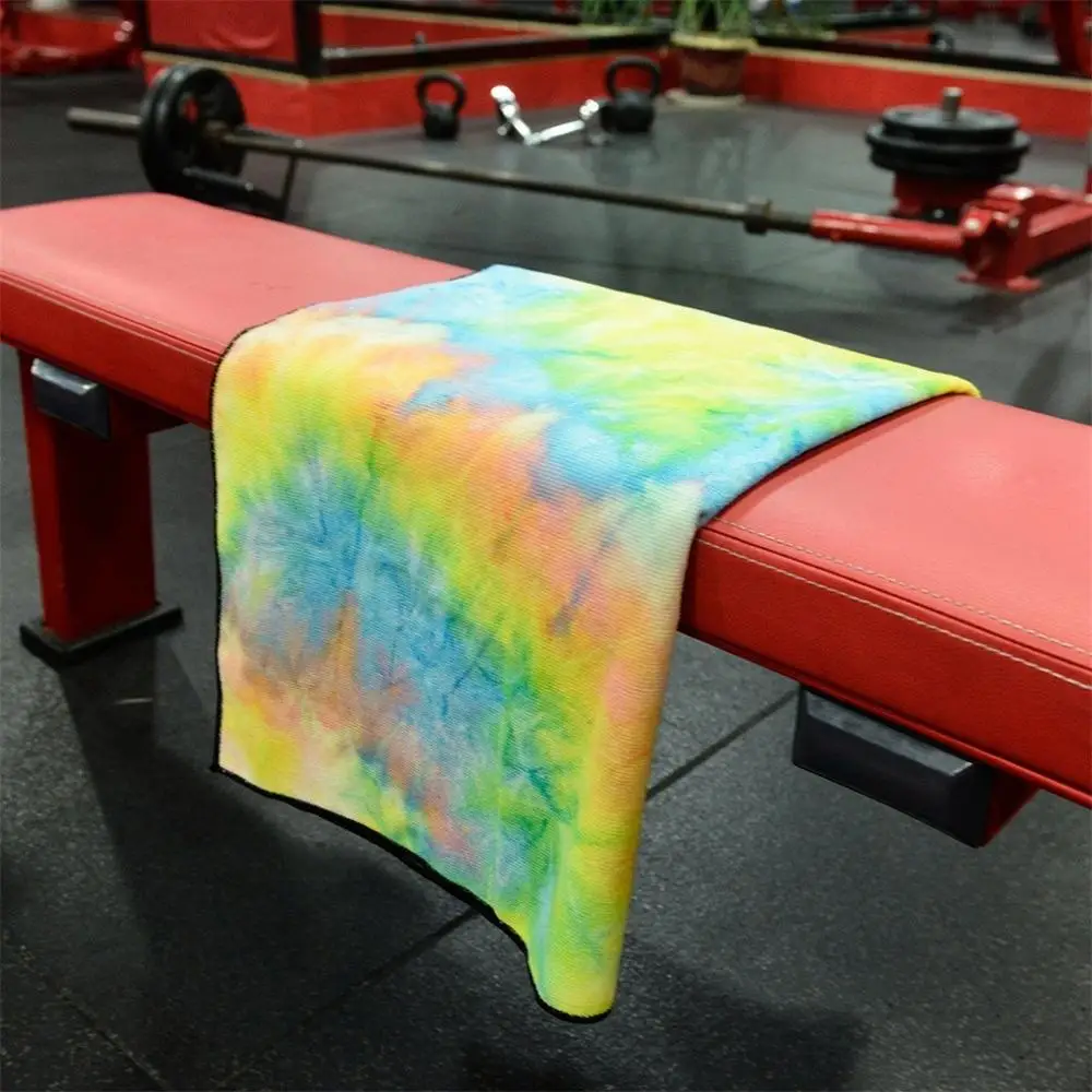 

Towel 2019 new hot sale 75X140CM microfiber super absorbent breathable tie dye sports towel #4M21