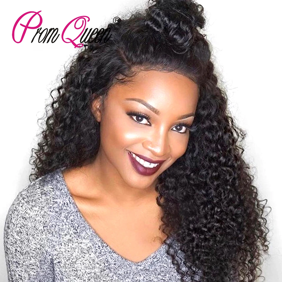 Glueless Malaysian Full Lace Frontal Deep Wave Wig Plucked Curly 360