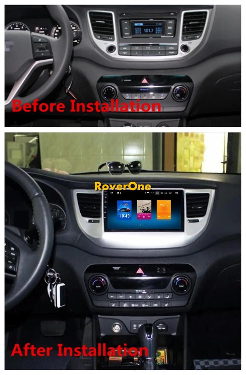 Top Android 9.0 For Hyundai ix35 Tucson 2016 2017 10.2