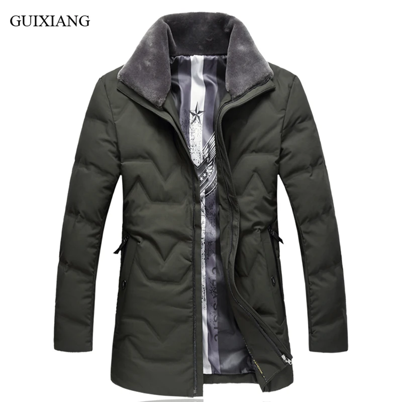 

2018 New Arrival Winter Style Men Leisure Long Down Coats High-quality Men's Solid White Duck Down Coat Dress Plus Size 2XL-7XL
