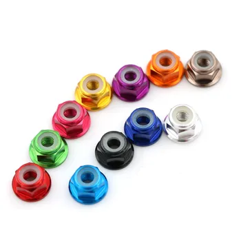 

4PCS/Lot Colorful M4 RC HSP 102049 (02190) Aluminum Nylon Nut M4 For 1:10 Upgrade Parts Aluminium Profile Connectors Tools