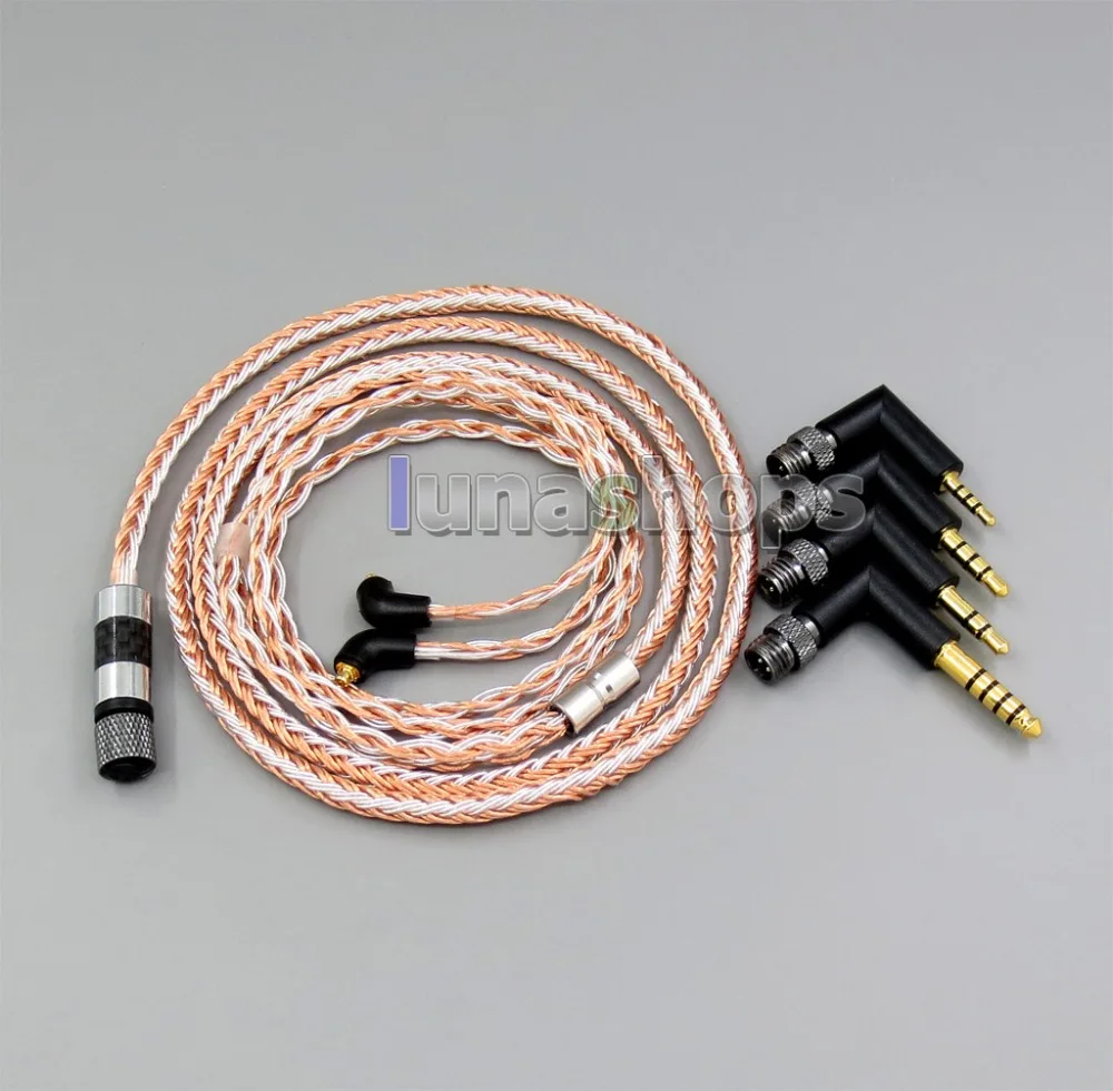 

LN006226 4 in 1 Plug 16 Cores OCC + Pure Silver Plated Cable for Etymotic ER4 XR SR ER4SR ER4XR