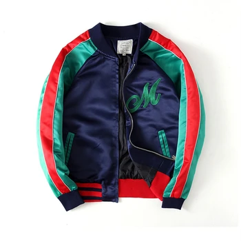 

2018 Spring New Yokosuka Tiger Female Jacket Flower Embroidery Baseball Uniform Coat Loose Women's Clothing Boutique HJB124