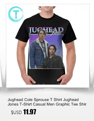 Jughead Cole Sprouse T Shirt Cole Sprouse футболка с принтом из 100 полиэстера, графическая Футболка мужская летняя футболка с короткими рукавами, отличная футболка