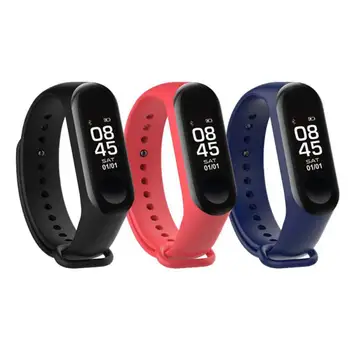 

M3 Smart Bracelet Bluetooth Bracelet Supports Multi-Language for Android /iOS with Heart Rate Sleep Monitoring Message Reminder