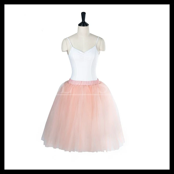 FLTOTURE L2006 балетная практичная мягкая длинная юбка 7 слойное длинное платье с трусами балетные костюмы романтические длинные юбки-пачки - Color: photo color