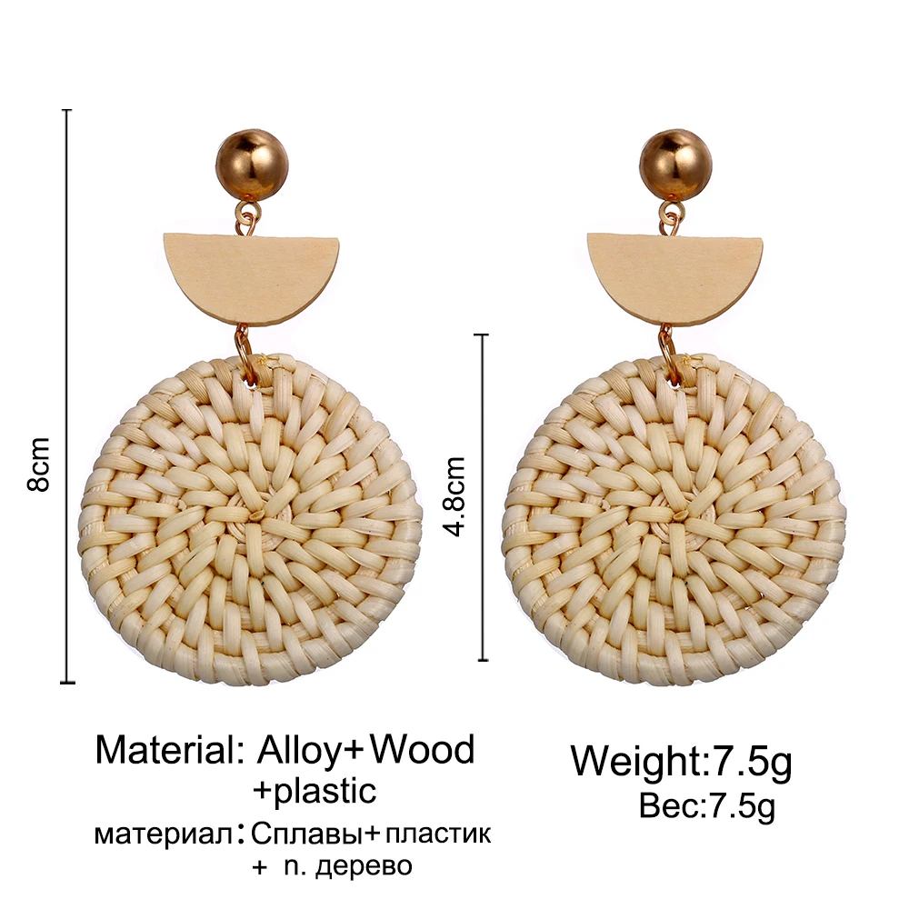 6 Design Bohemian Weave Oversize Chandelier Earrings For Women Girl Brincos Big Earring Handmade Statement Jewelry 2018 New